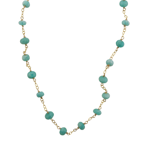 Capri - Amazonite Beaded Chain Necklace