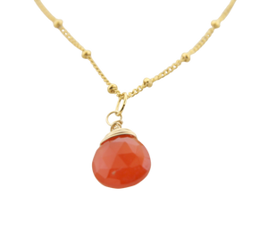 Gem Drop Necklace  - Carnnelian