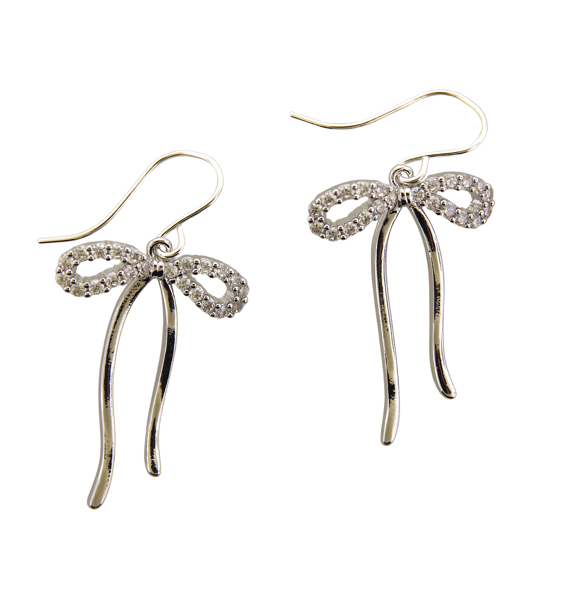 CZ Bow Earrings