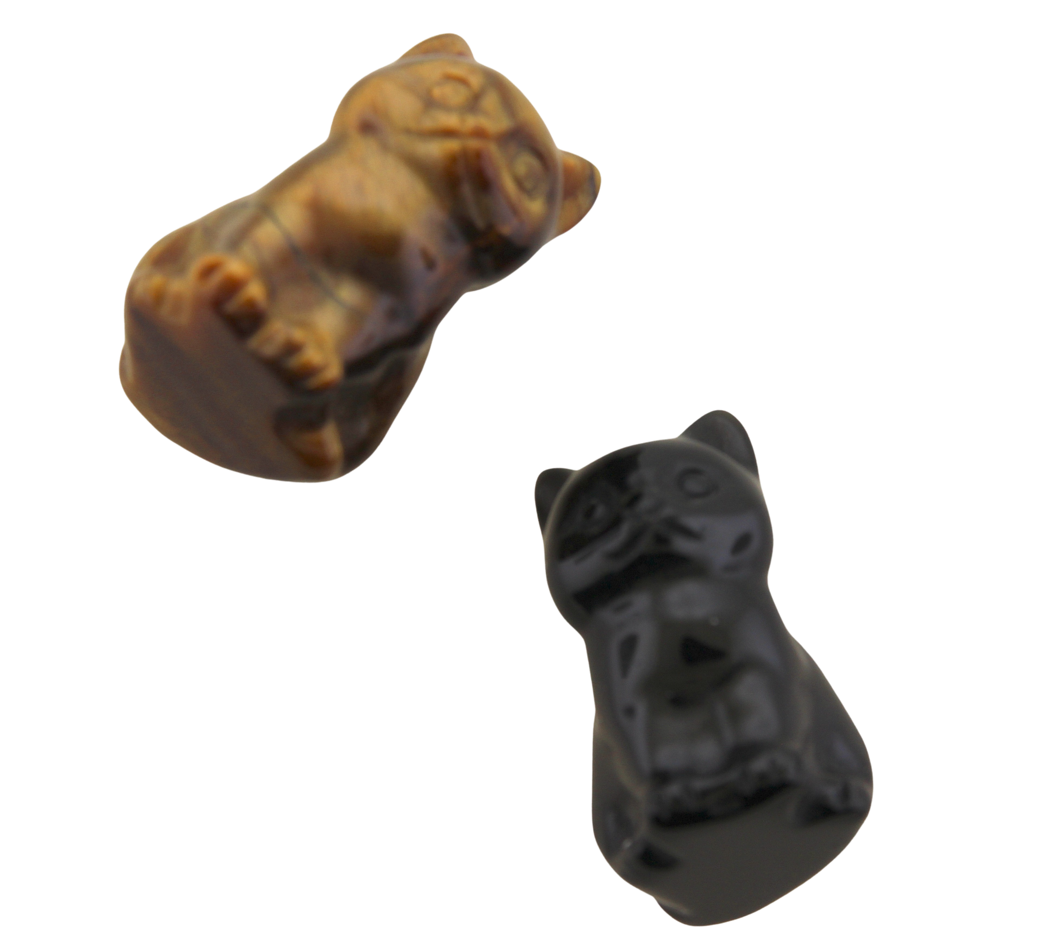 Carved Gemstone Cats