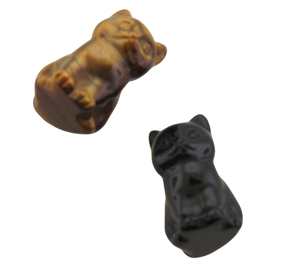 Carved Gemstone Cats