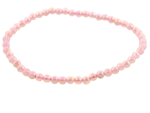 Stretch Bracelet - Aura Rose Quartz4mm