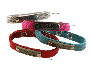 Hope Leather Cuff Bracelets