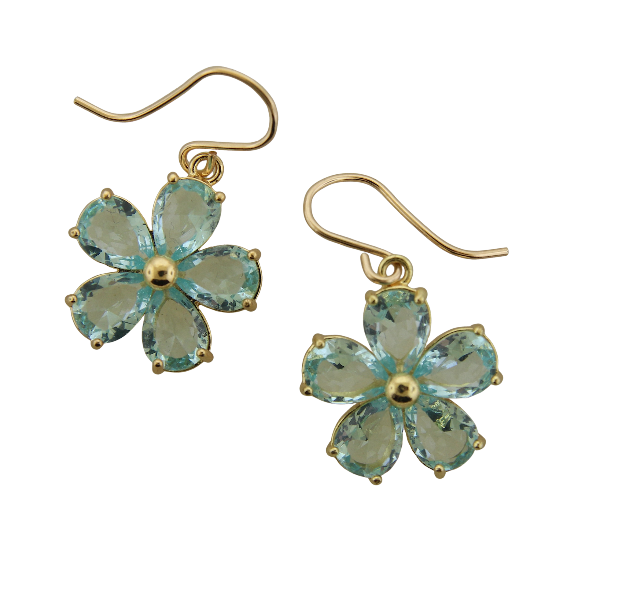 Acrylic Flower Earrings - Pearl White