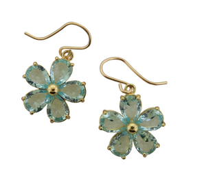 Acrylic Flower Earrings - Pearl White