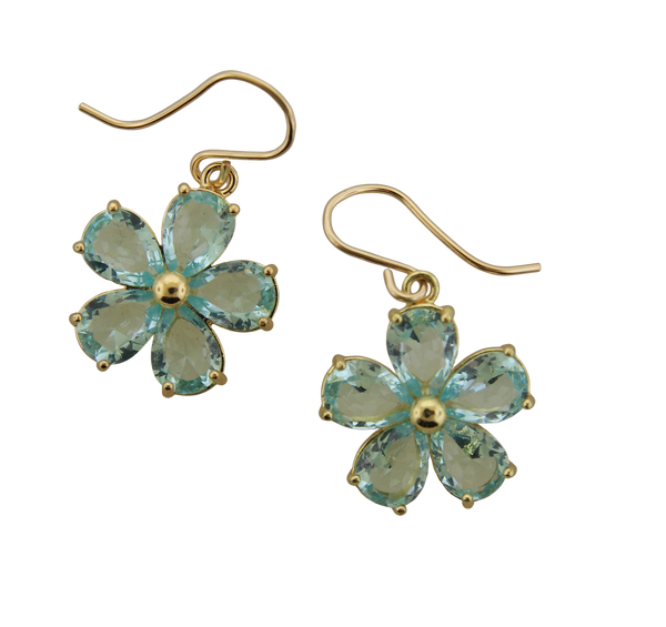 Acrylic Flower Earrings - Pearl White