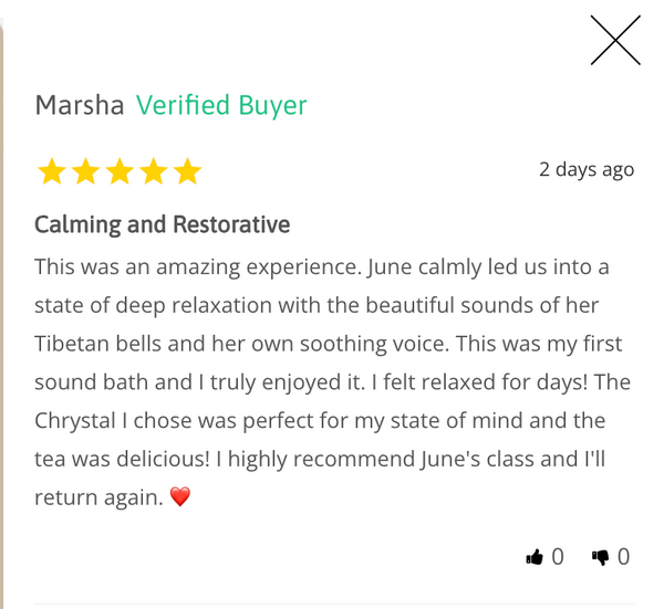 Sound Bath - Crystals & Tea Experience