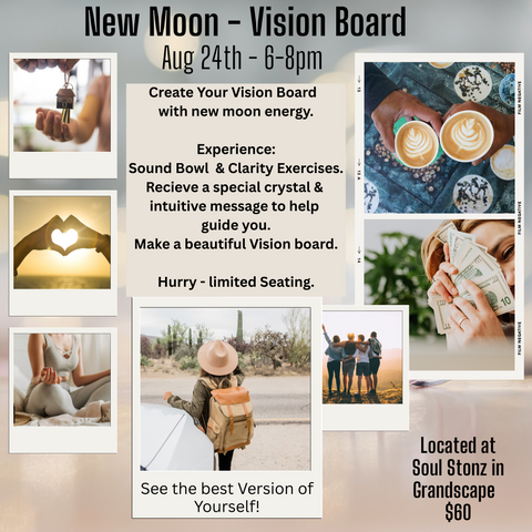 New Moon Vision Board Workshop, Sunday August 24th 6-8pm