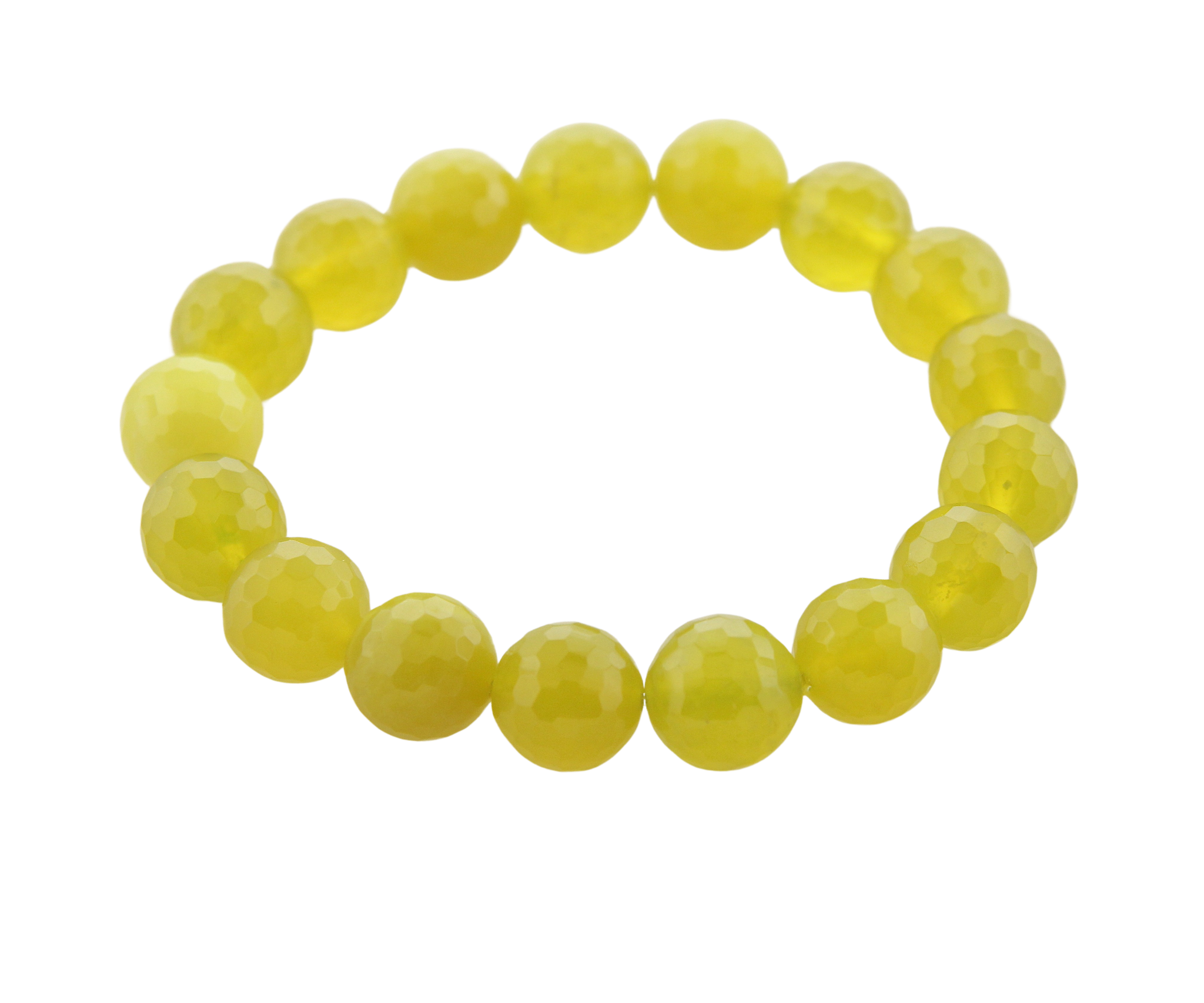 Stretch - Olive Jade Faceted Stones