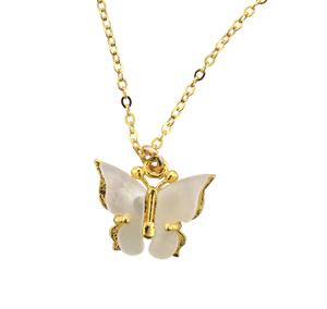 Pearl White Butterfly Necklace