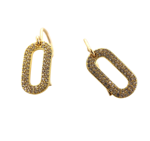 CZ Oval Earrings