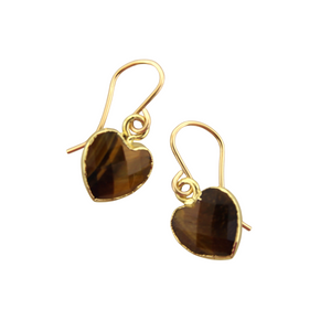 Gemstone Heart Earrings