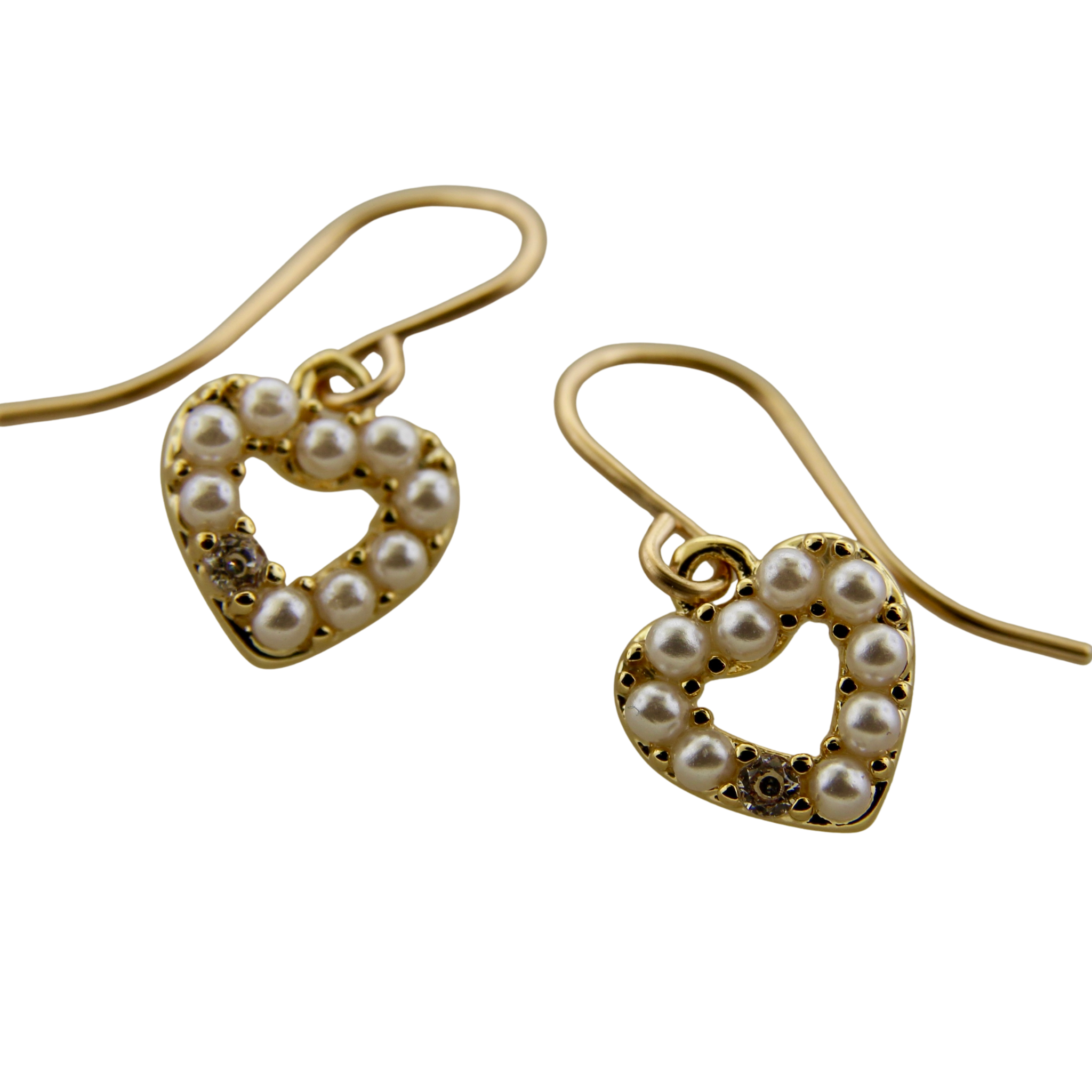 Tiny Pearl Heart Earring