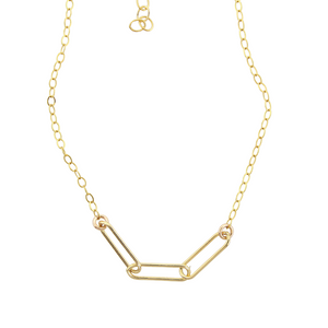 Triple link Necklace - Gold-filled