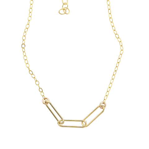 Triple link Necklace - Gold-filled