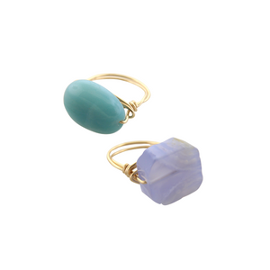 Gold-filled Wire Wrapped Rings - Various Gemstones