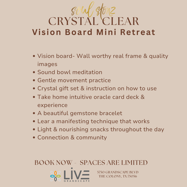 Crystal Clear Vision Board Mini Retreat Jan 11, 2026., 10-3pm