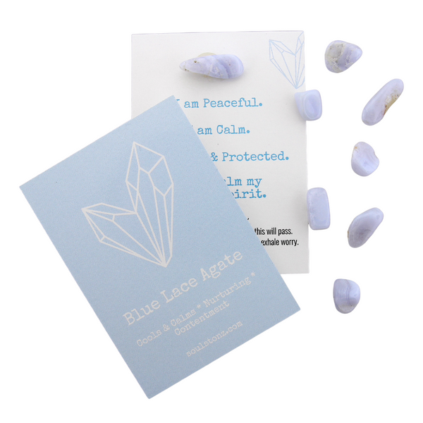 Blue Lace Agate Affirmation Card