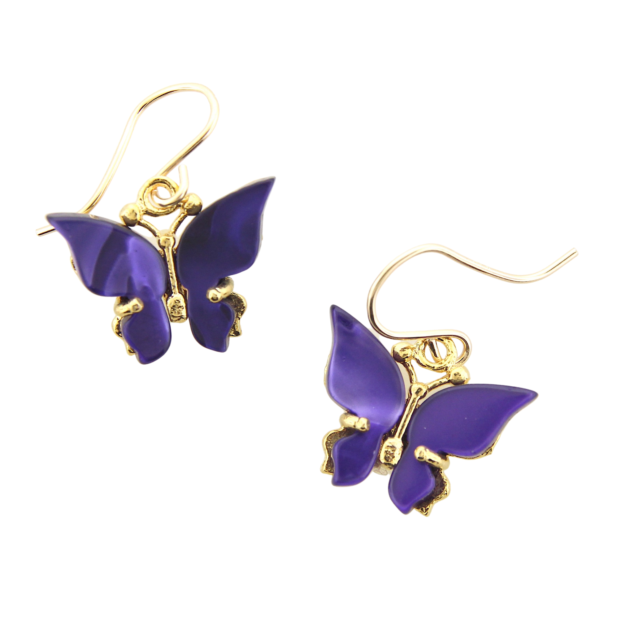 Butterfly Earrings Large - Purple