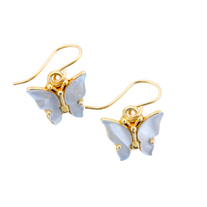 Butterfly Earrings - Light Blue