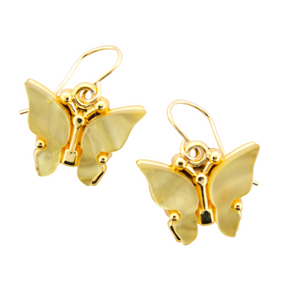 Butterfly Earrings Large - Yellow