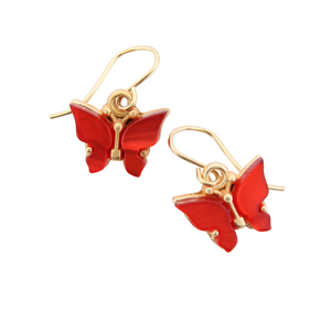 Butterfly Earrings - Red
