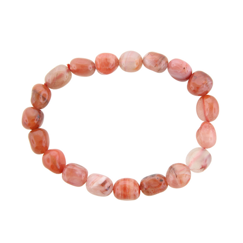 Stretch Bracelet -Carnelian Nugget