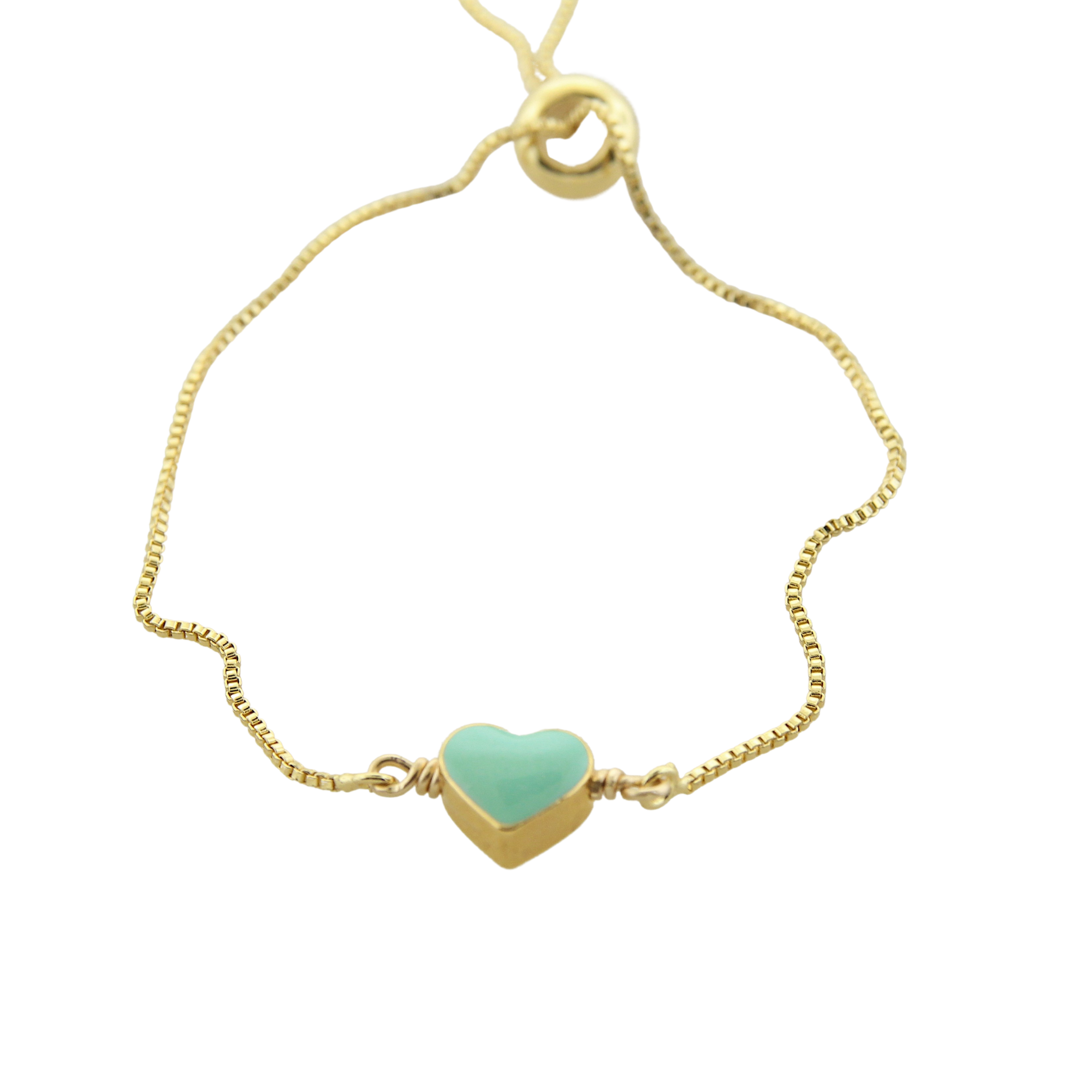 Enamel heart online bracelet