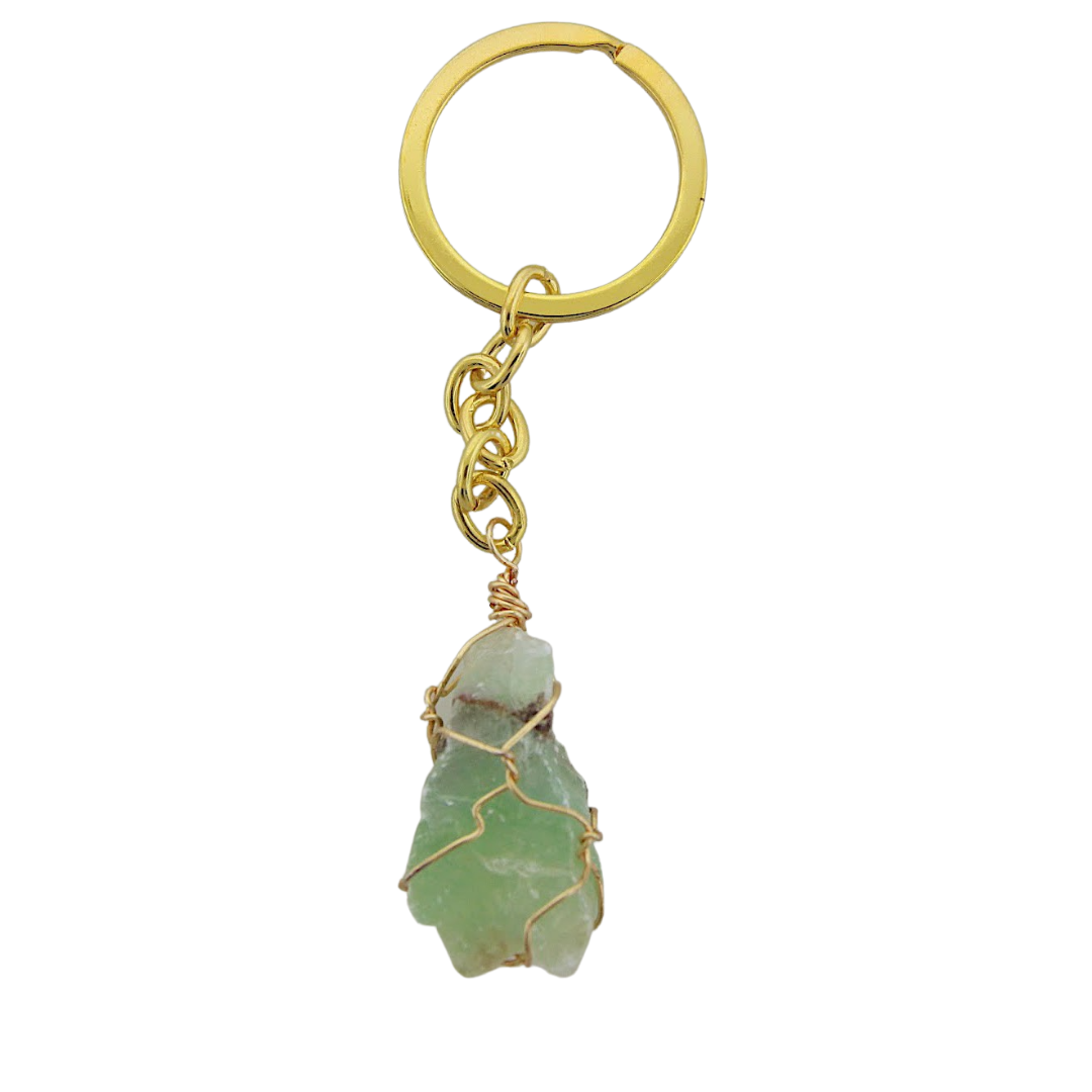 Crystal Key Chain - Green Calcite