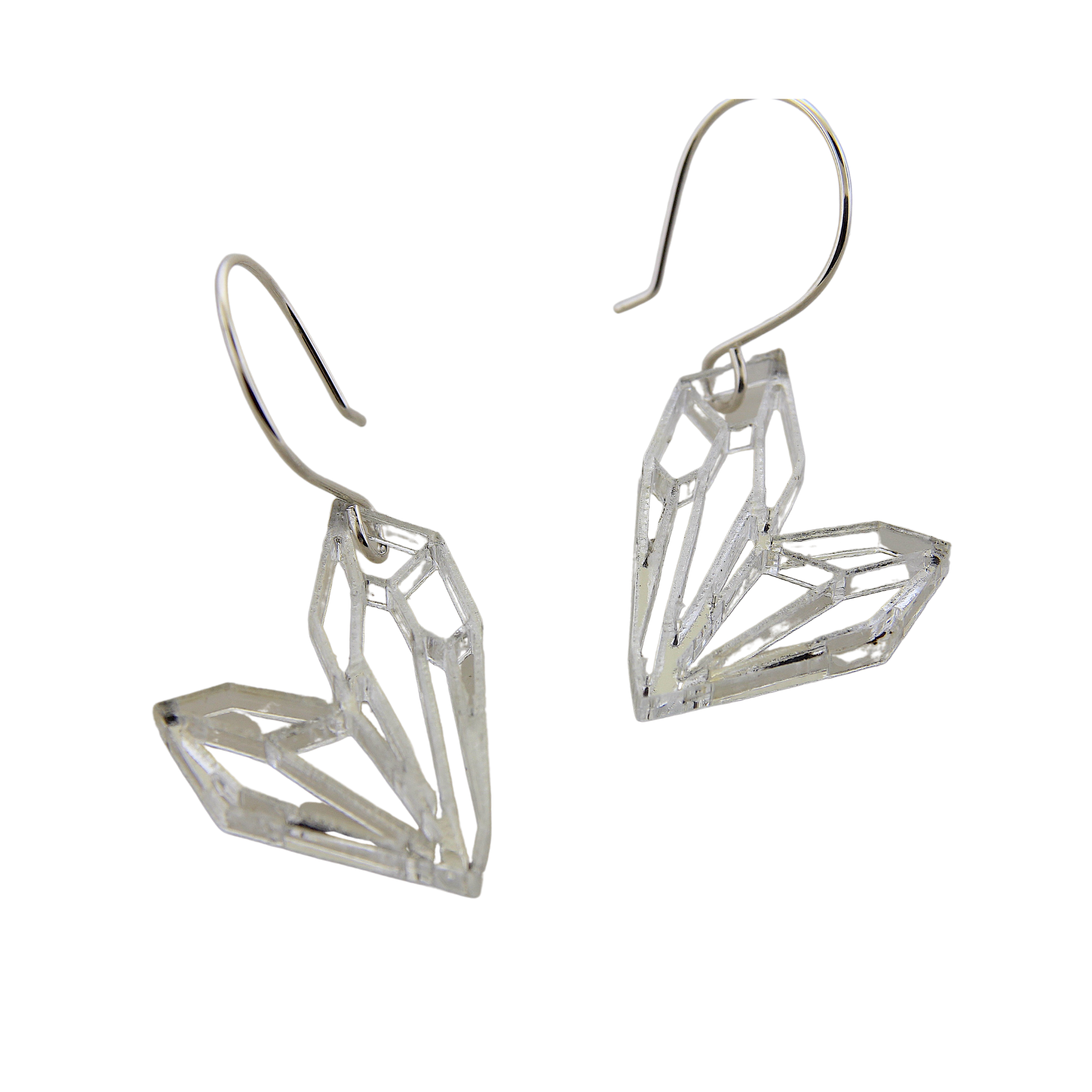 Heart Logo Earrings - Silver