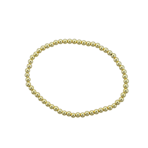 3mm Hematite with Gold Plating Plain