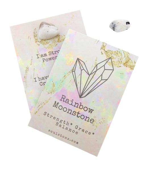 Rainbow Moonstone Affirmation Card
