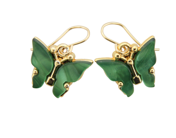 Butterfly Earrings - Green