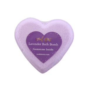 Amethyst and lavender bath bomb