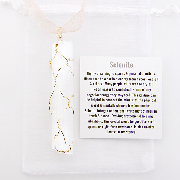 Selenite Gemstone Ornament - Large