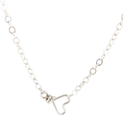 Sweet & Simple Heart Necklace - Sterling Silver