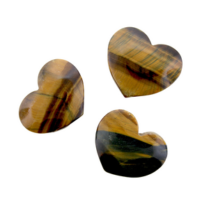 Large Heart Palm Stones - Tigers Eye