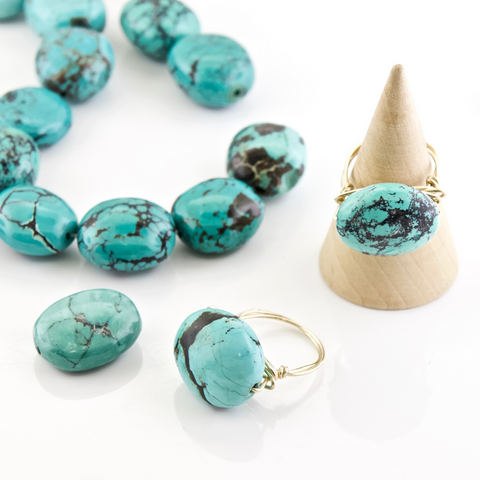 Turquoise Nugget Rings