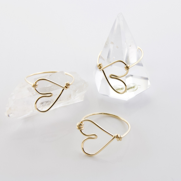 Wire Heart Rings -14K Gold-filled