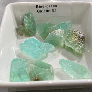 Raw Blue/Green Calcite- Small